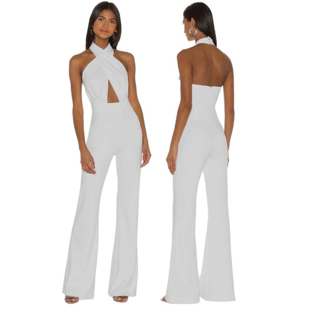 Milly Eda Linen Jumpsuit in White 2 New Womens Dressy Outfit - Picture 12 of 12